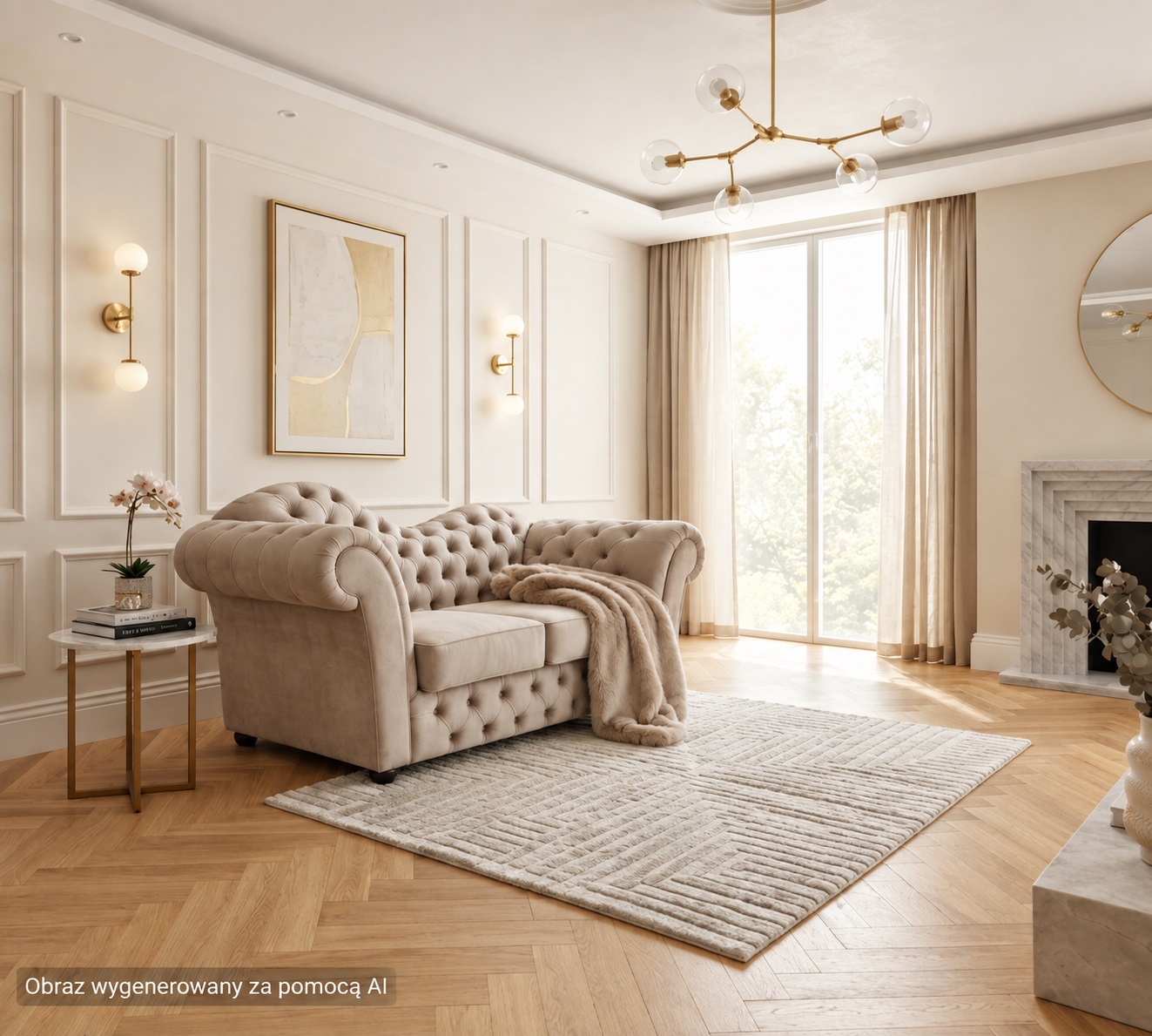 Sofa Chesterfield Wave aranżacja